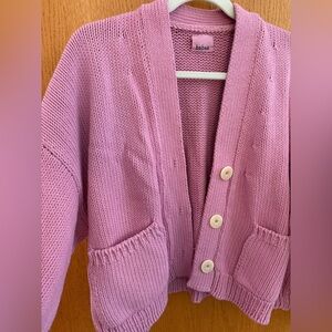 Babaa Pink Cardigan Sweater